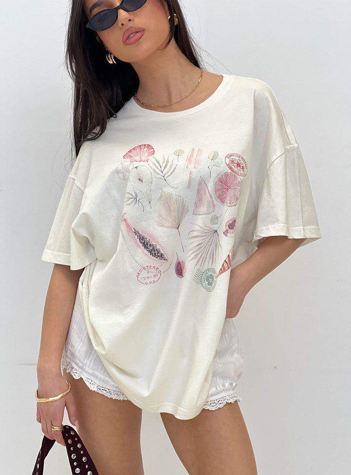 Ida | Oversized Grafikshirt Marshmallow