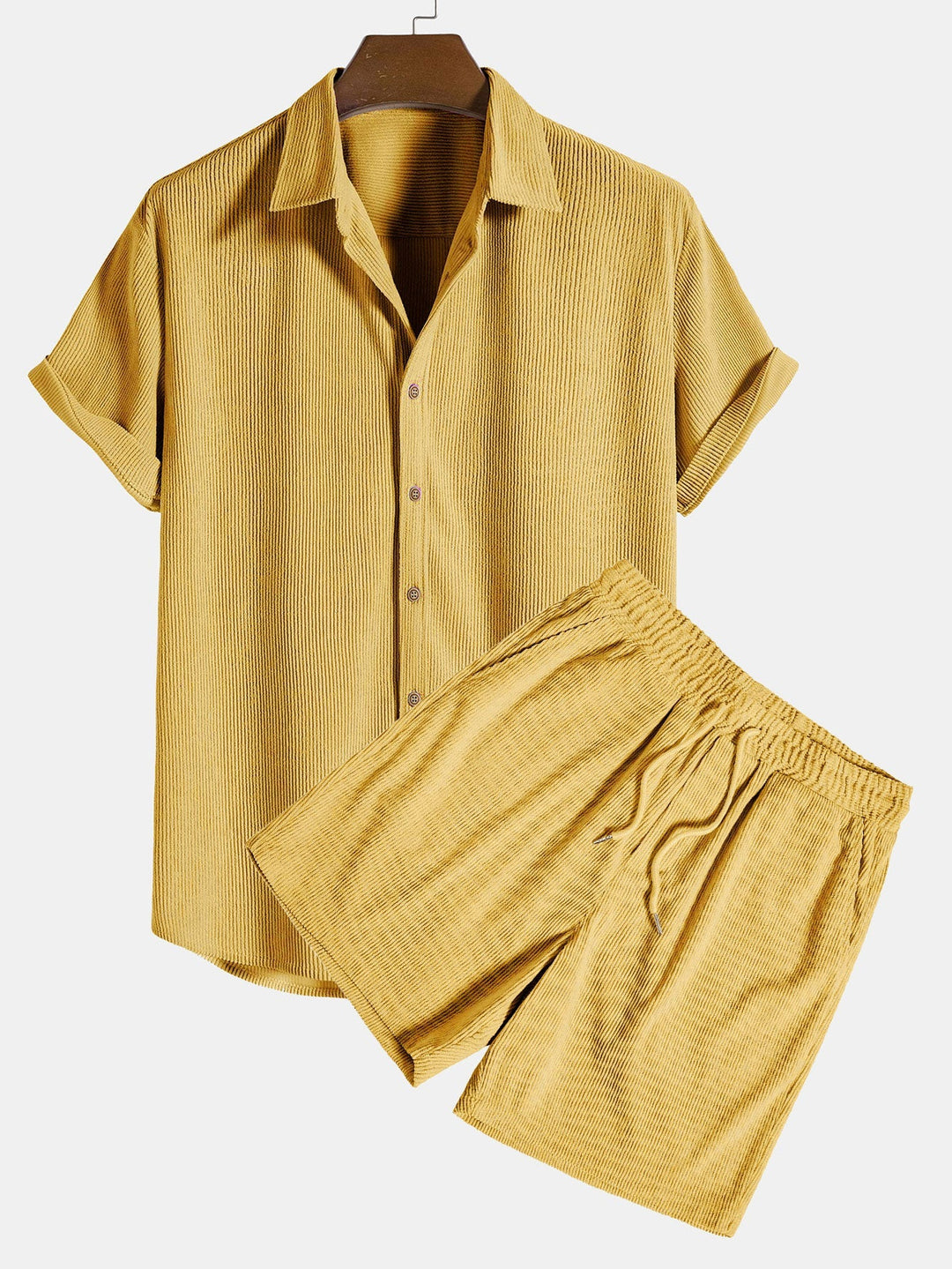 Sunna |  Kurzärmeliges Button-Down-Hemd & Shorts