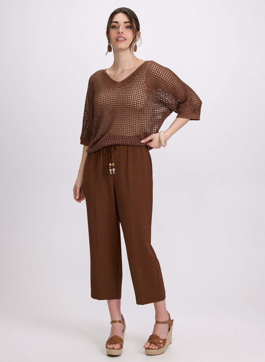 Amisette | Lurex Strickpullover Damen