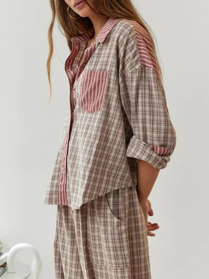 Amelina | Zweiteiliges lässiges Pyjama-Set