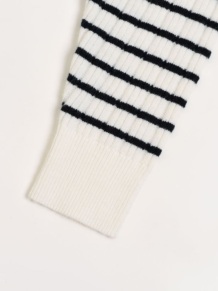 Zulma | Gestreiftes Polo Stricktop