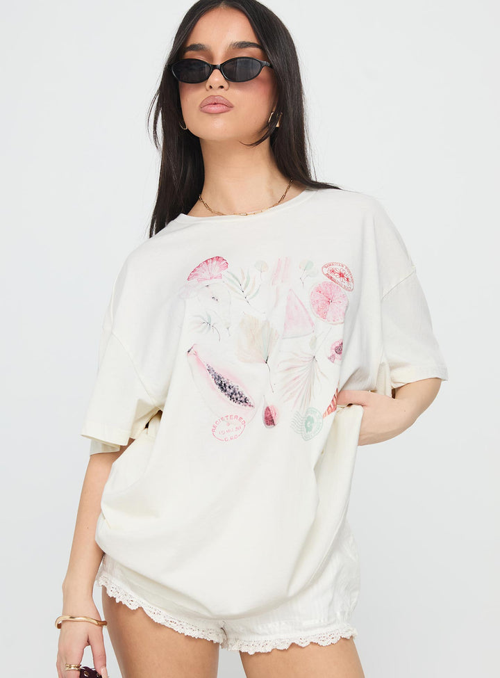 Ida | Oversized Grafikshirt Marshmallow