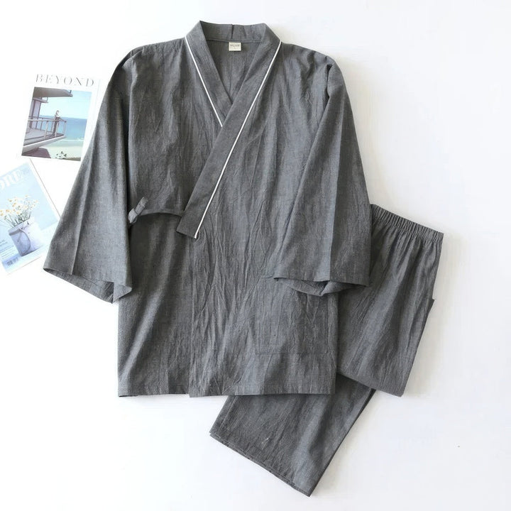 Gervaise | Zweiteiliger Pyjama mit japanischem Kimono