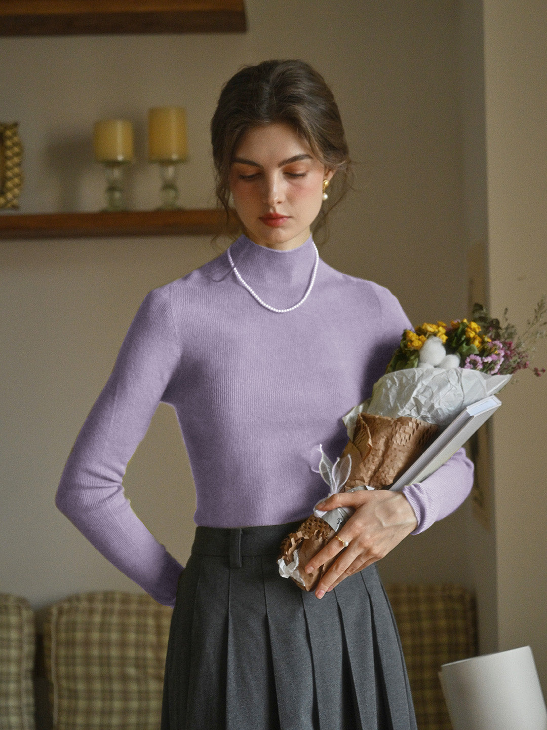 Viviane | Woll Rollkragenpullover Damen