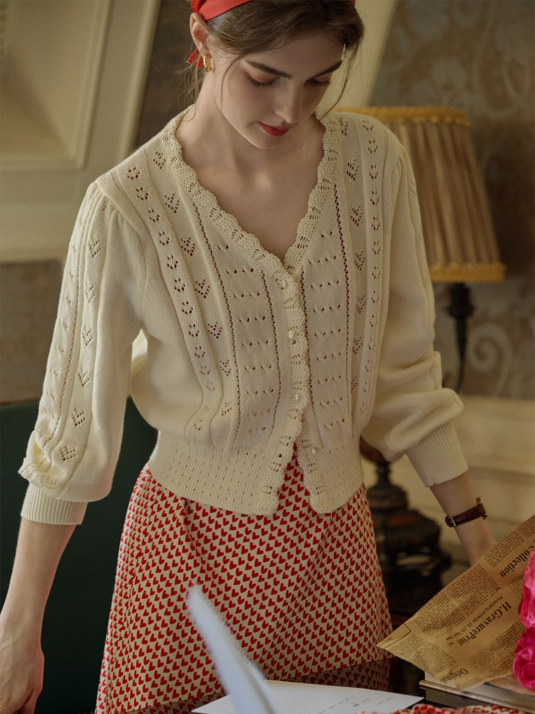 Vita | Strick V-Ausschnitt Cardigan