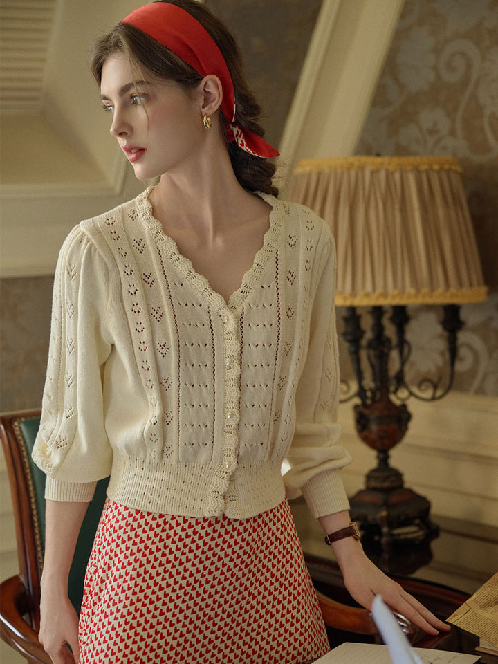 Vita | Strick V-Ausschnitt Cardigan