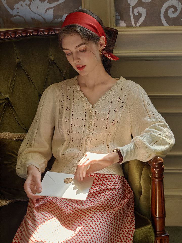 Vita | Strick V-Ausschnitt Cardigan