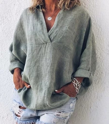 Juvy | Leichte Damen Leinenbluse