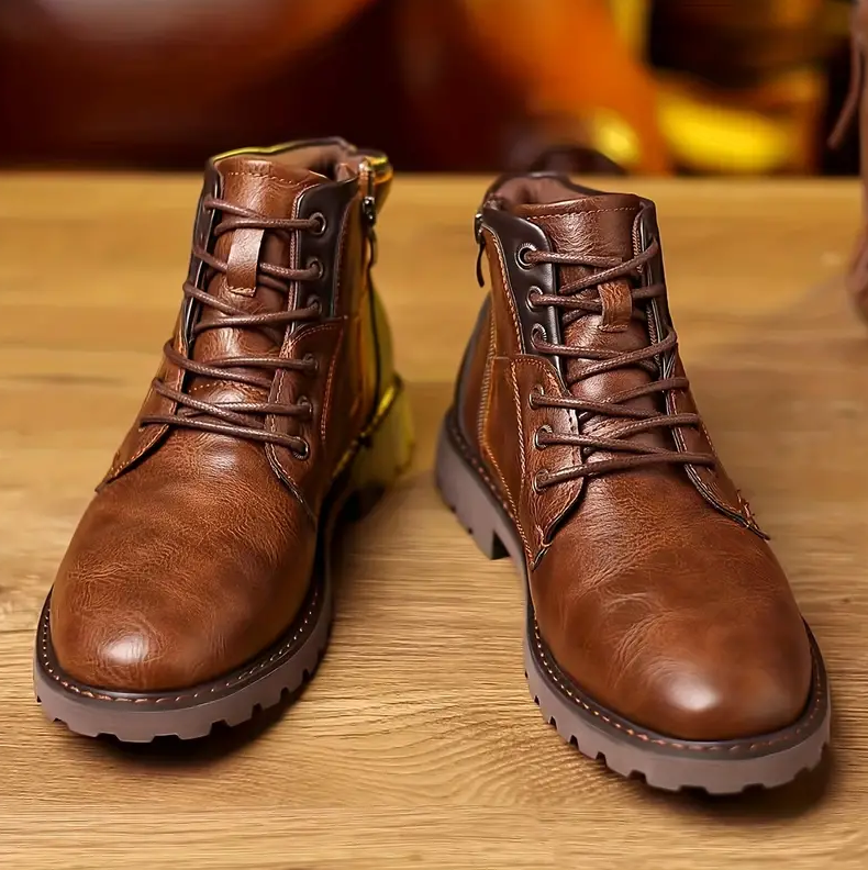 Roran | Herren Schnür-Boots mit Reißverschluss