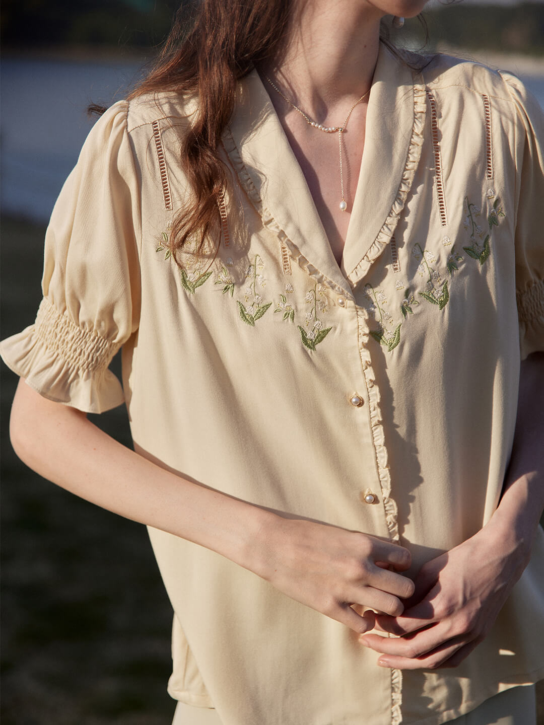 Telse | Bestickte Viskose-Bluse