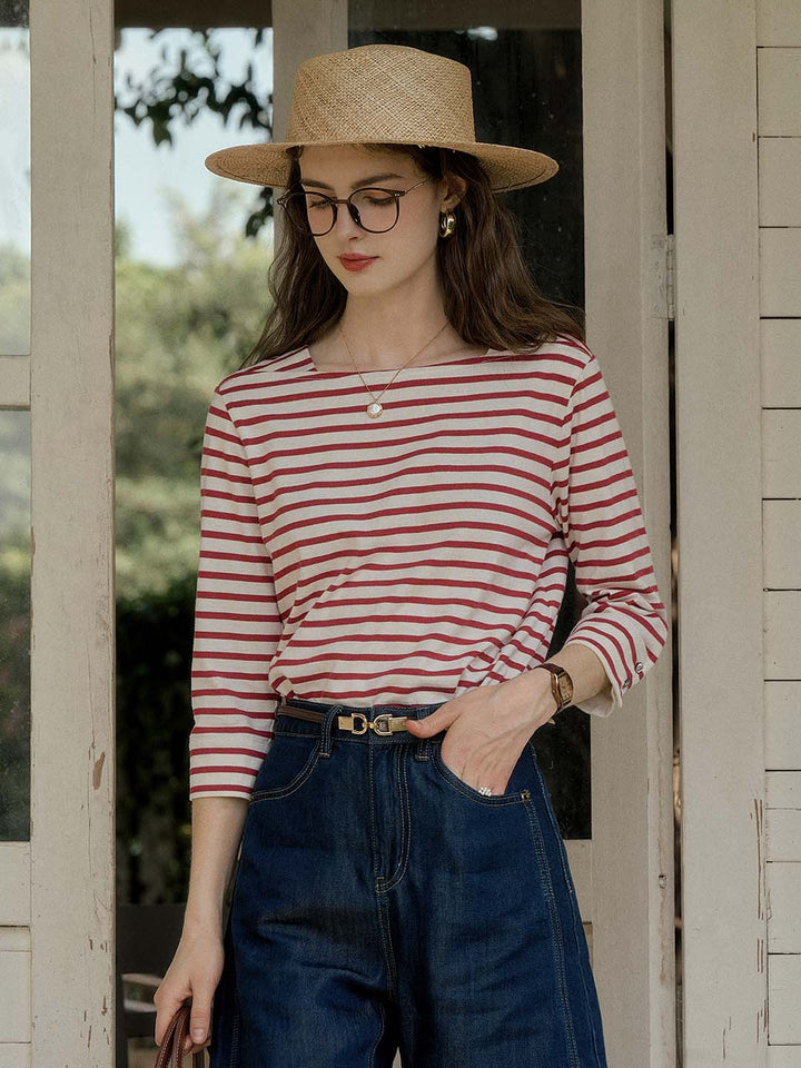 Zaida | Gestreiftes Baumwollshirt
