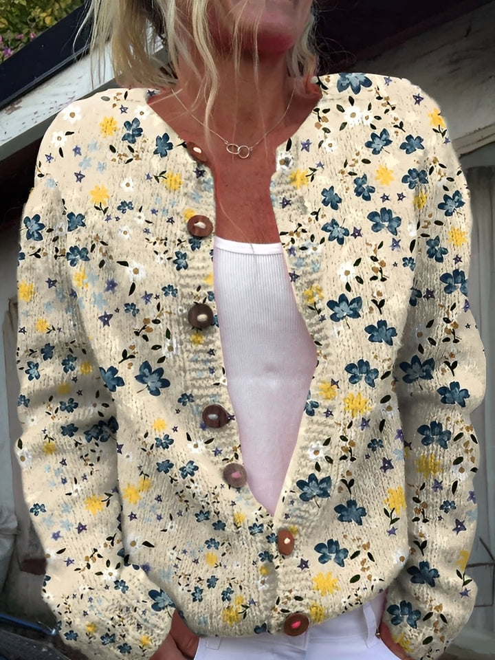 Kaitlyn | Strickcardigan mit Katzenmuster