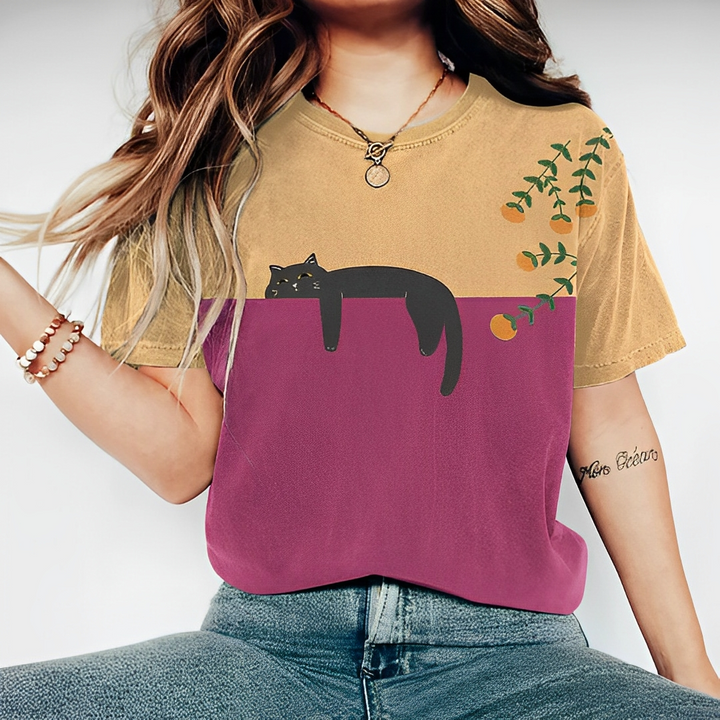 Yurelle | Kreatives Katzen-T-Shirt Damen