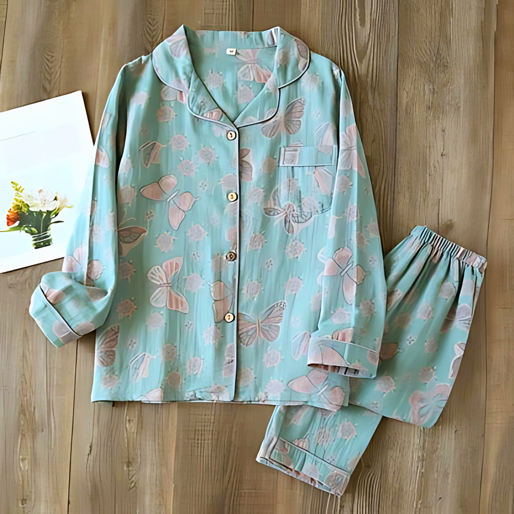 Zelda | Baumwoll Pyjama Set mit Schmetterling