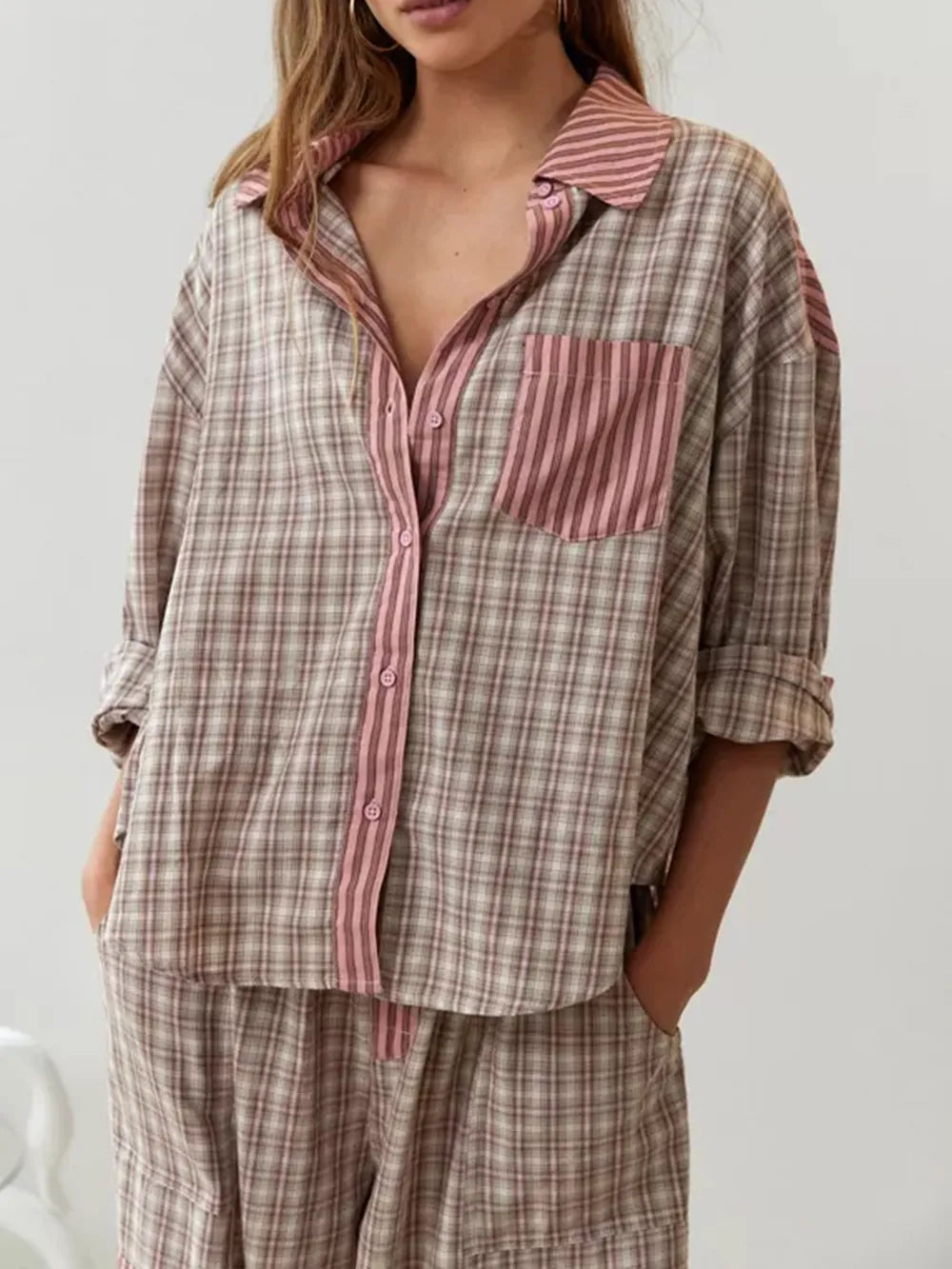 Amelina | Zweiteiliges lässiges Pyjama-Set