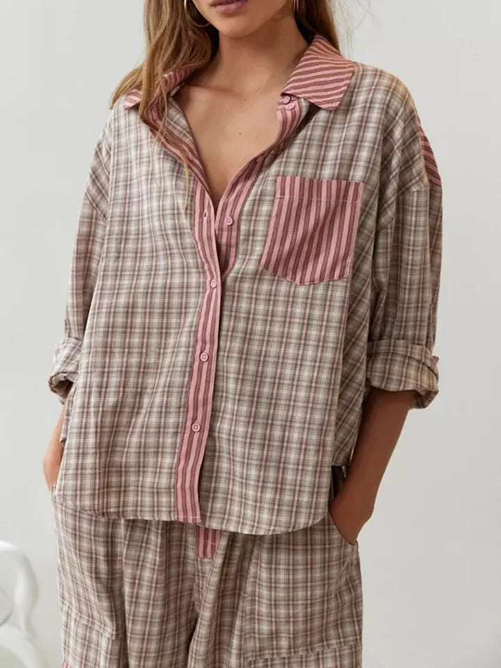 Amelina | Zweiteiliges lässiges Pyjama-Set