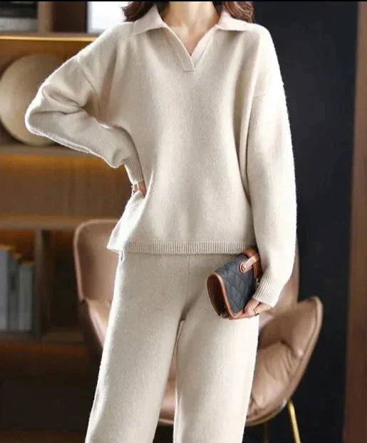 Sherilyn | Elegantes Strickset mit Kragen