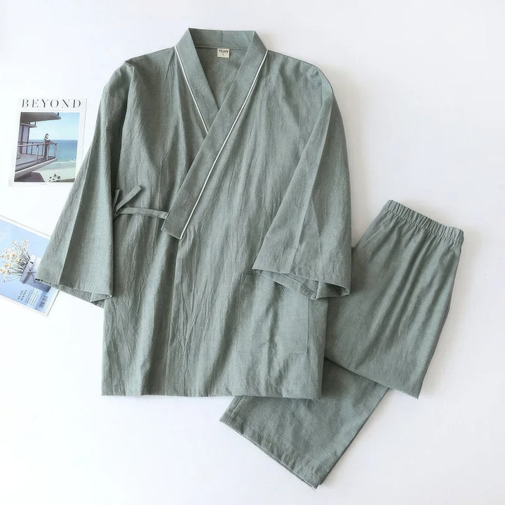 Gervaise | Zweiteiliger Pyjama mit japanischem Kimono
