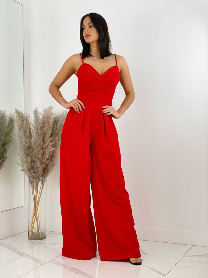 Ivanya | Krepp-Overall mit Abnähern