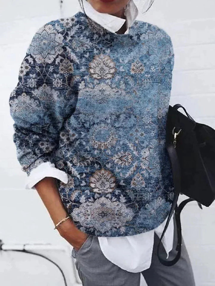 Clementine | Pullover mit Blumenmuster für Frauen für den Winter