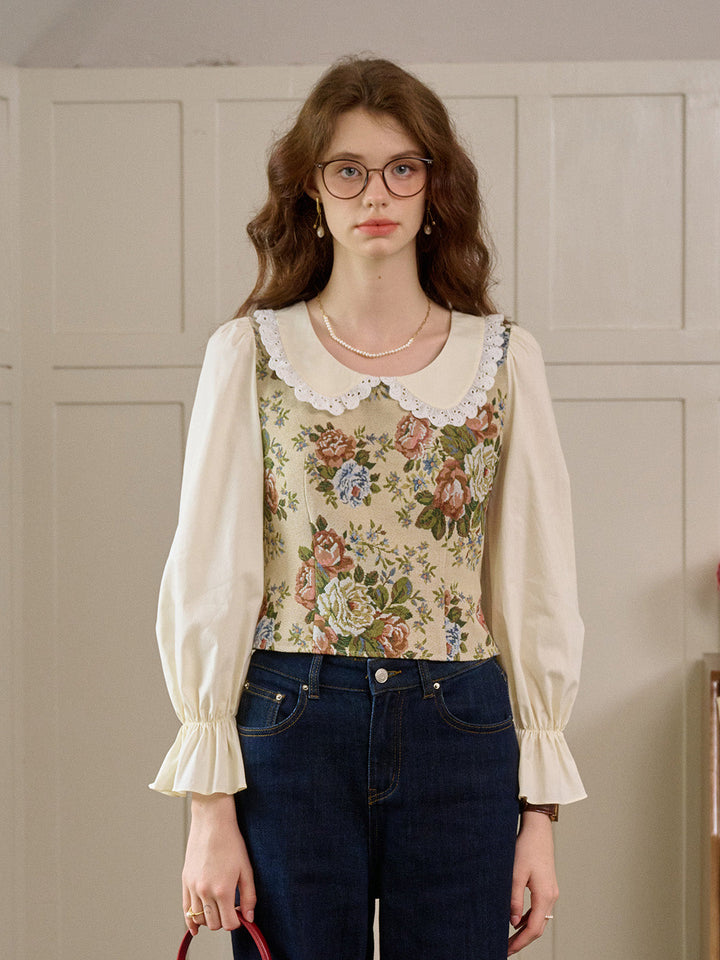 Zofia | Florale Spitzenbluse