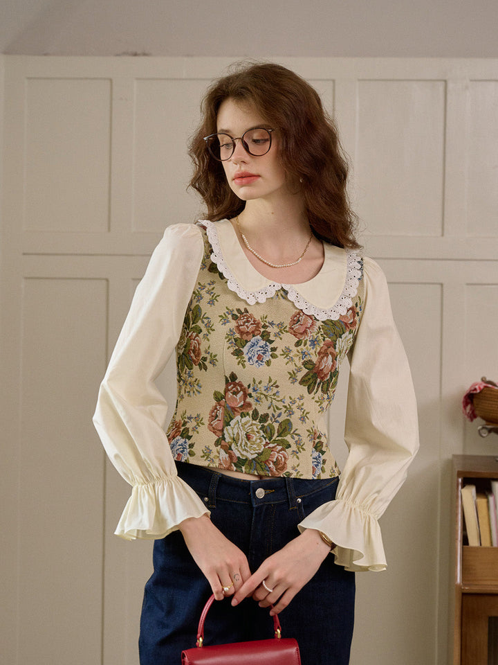 Zofia | Florale Spitzenbluse