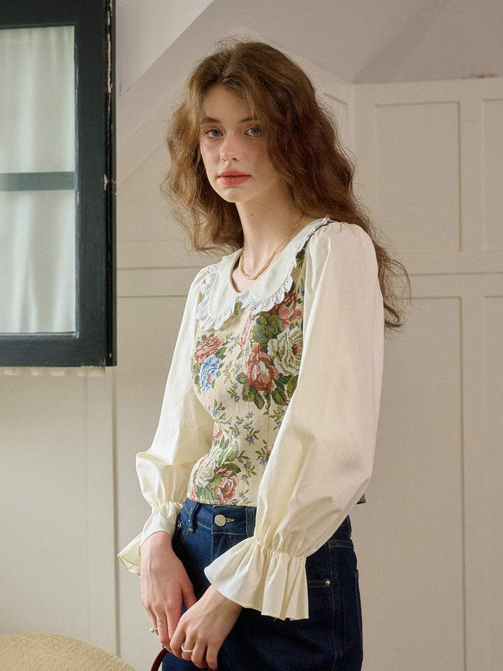 Zofia | Florale Spitzenbluse