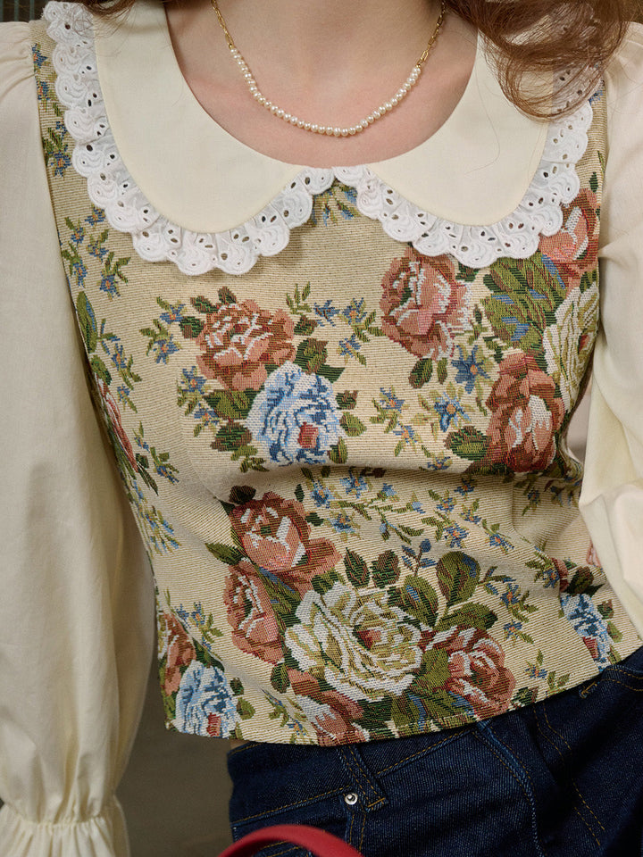 Zofia | Florale Spitzenbluse