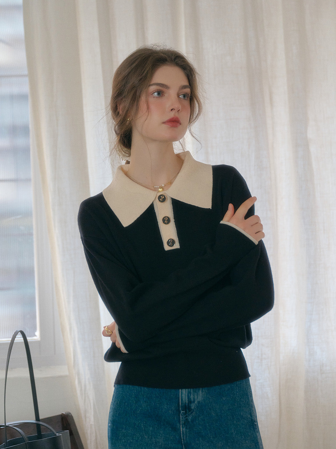 Teresa | Wollpullover mit Polokragen