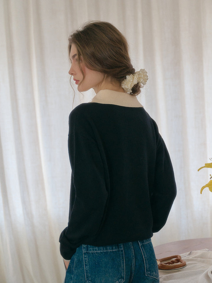 Teresa | Wollpullover mit Polokragen