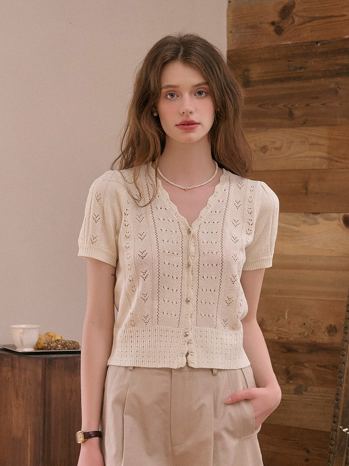 Vita | Strick V-Ausschnitt Cardigan