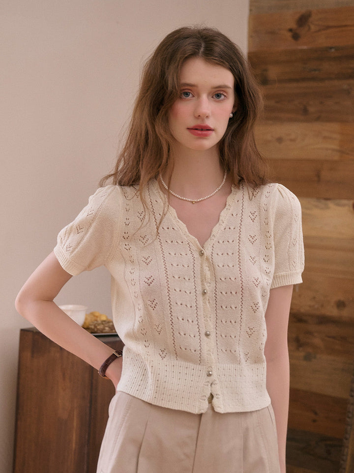 Vita | Strick V-Ausschnitt Cardigan