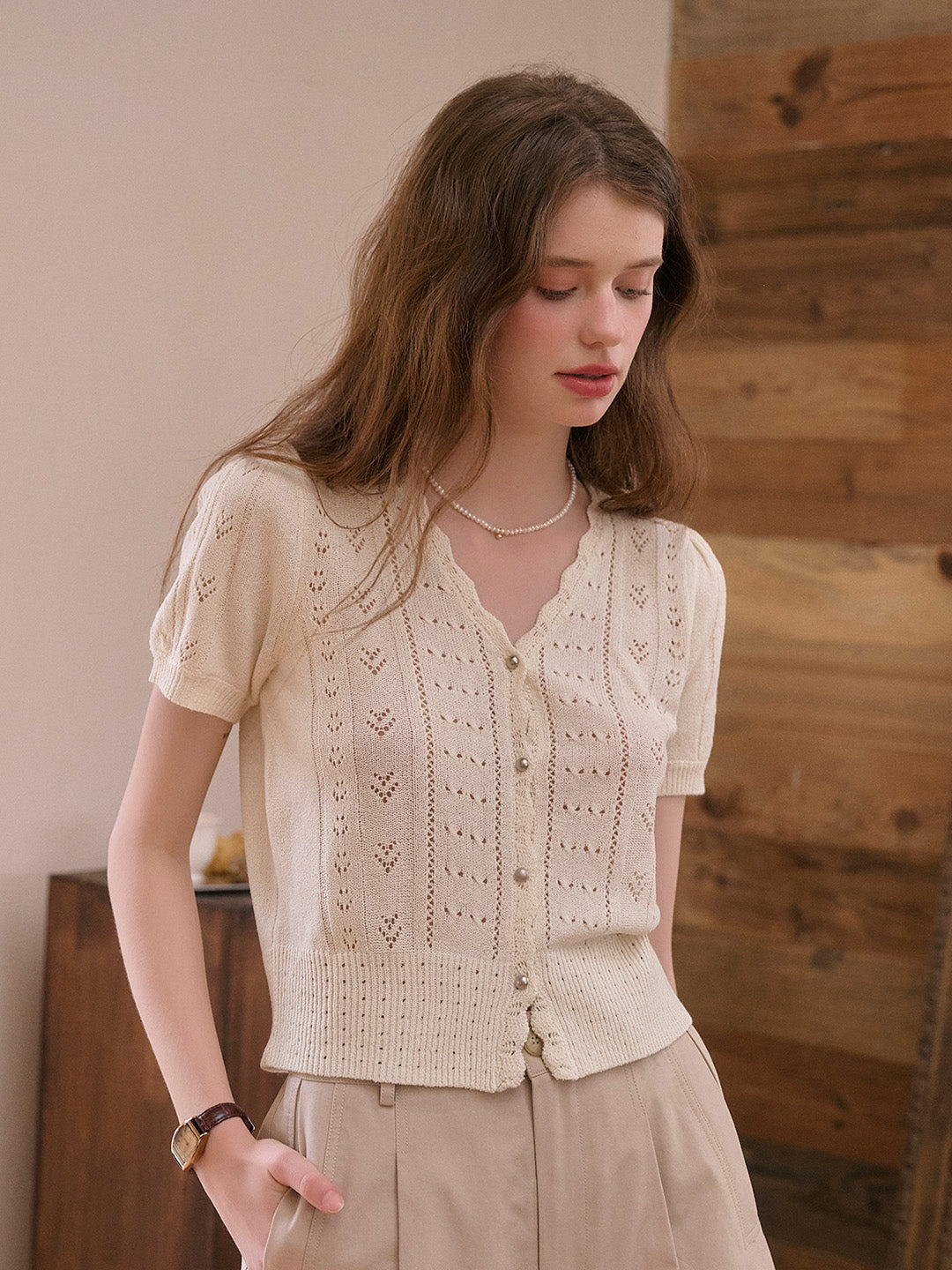 Vita | Strick V-Ausschnitt Cardigan