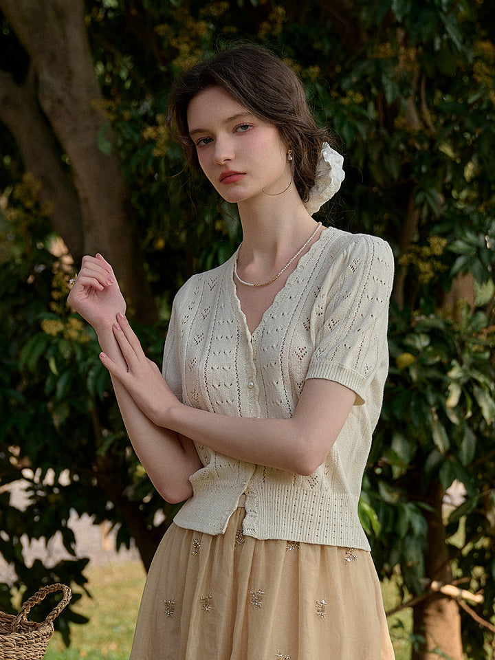 Vita | Strick V-Ausschnitt Cardigan