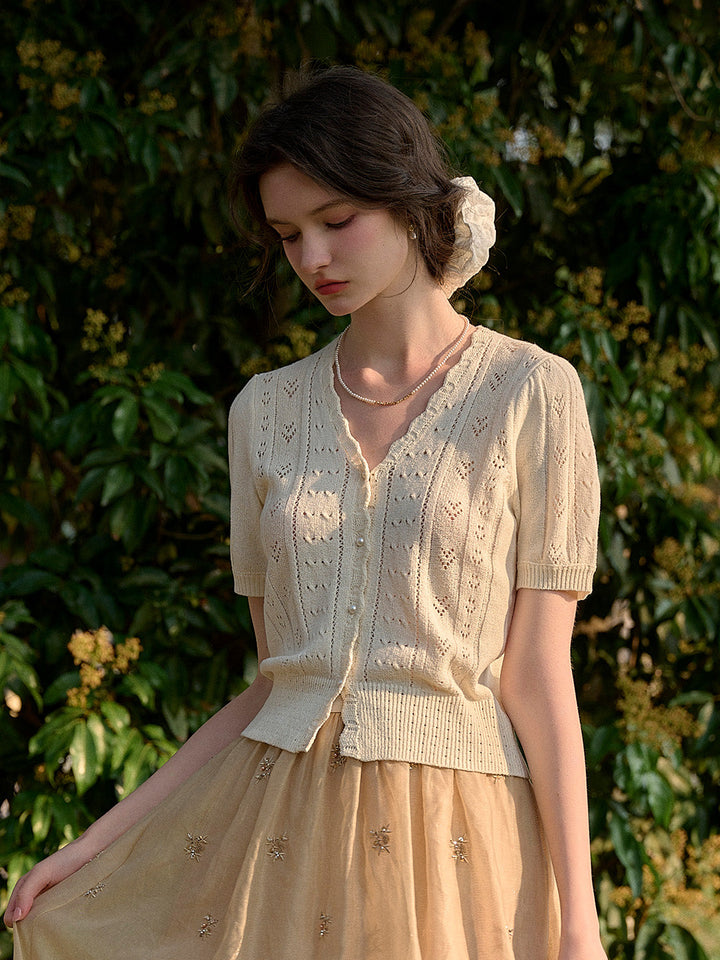 Vita | Strick V-Ausschnitt Cardigan