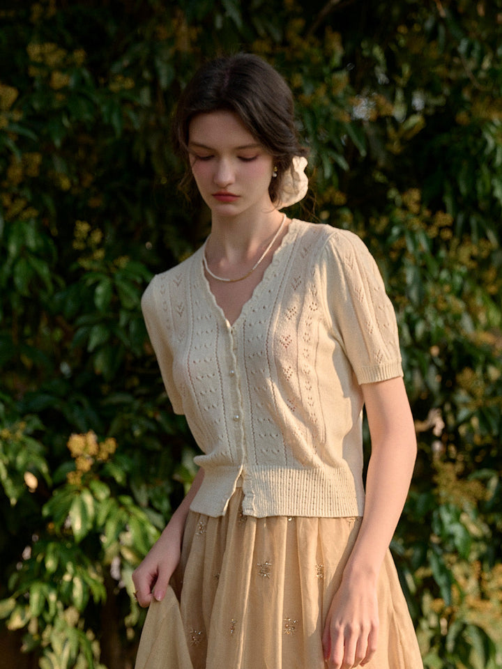 Vita | Strick V-Ausschnitt Cardigan