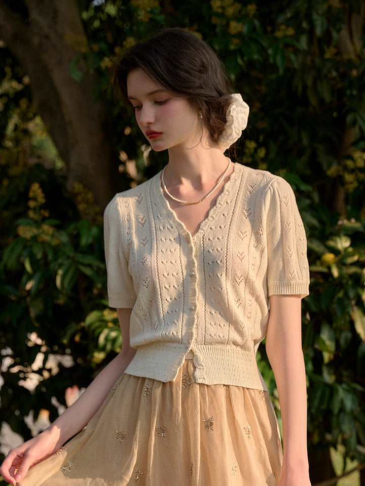 Vita | Strick V-Ausschnitt Cardigan