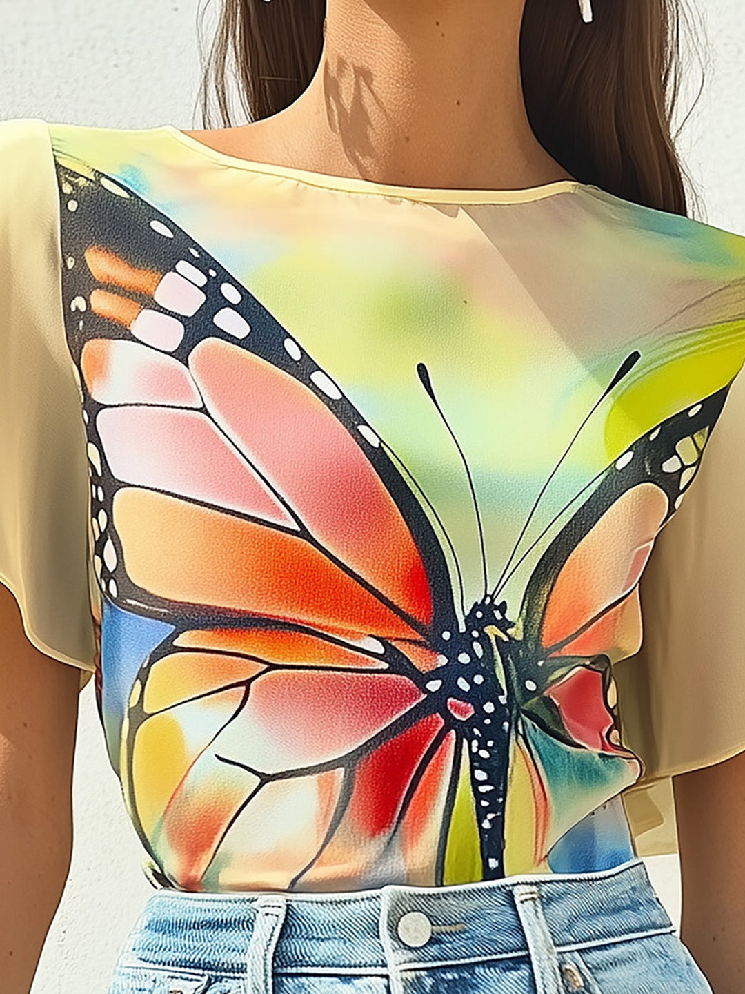 Nyselle | Leichte Bluse mit Schmetterlingsärmeln