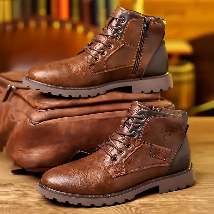 Roran | Herren Schnür-Boots mit Reißverschluss