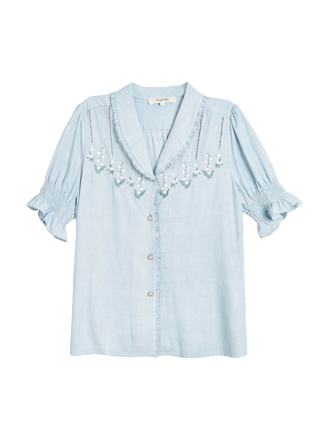Telse | Bestickte Viskose-Bluse