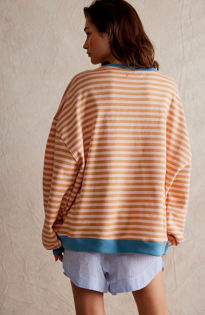 Celandine | Gestreifter Pullover in Übergröße für Frauen