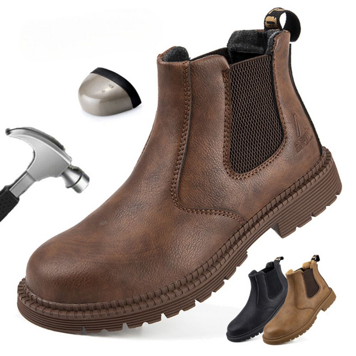 Adima | Wasserdichte Lederarbeitsstiefel mit Stahlkappe