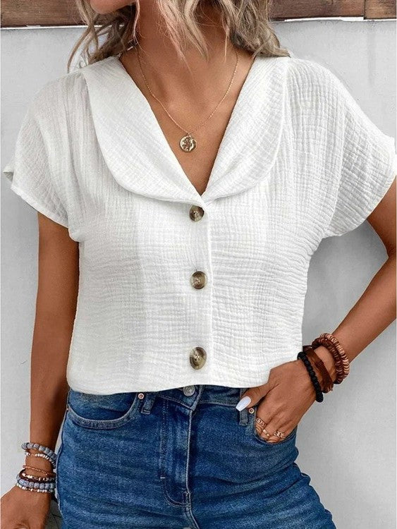 Amynae | Elegantes Top mit Knöpfen