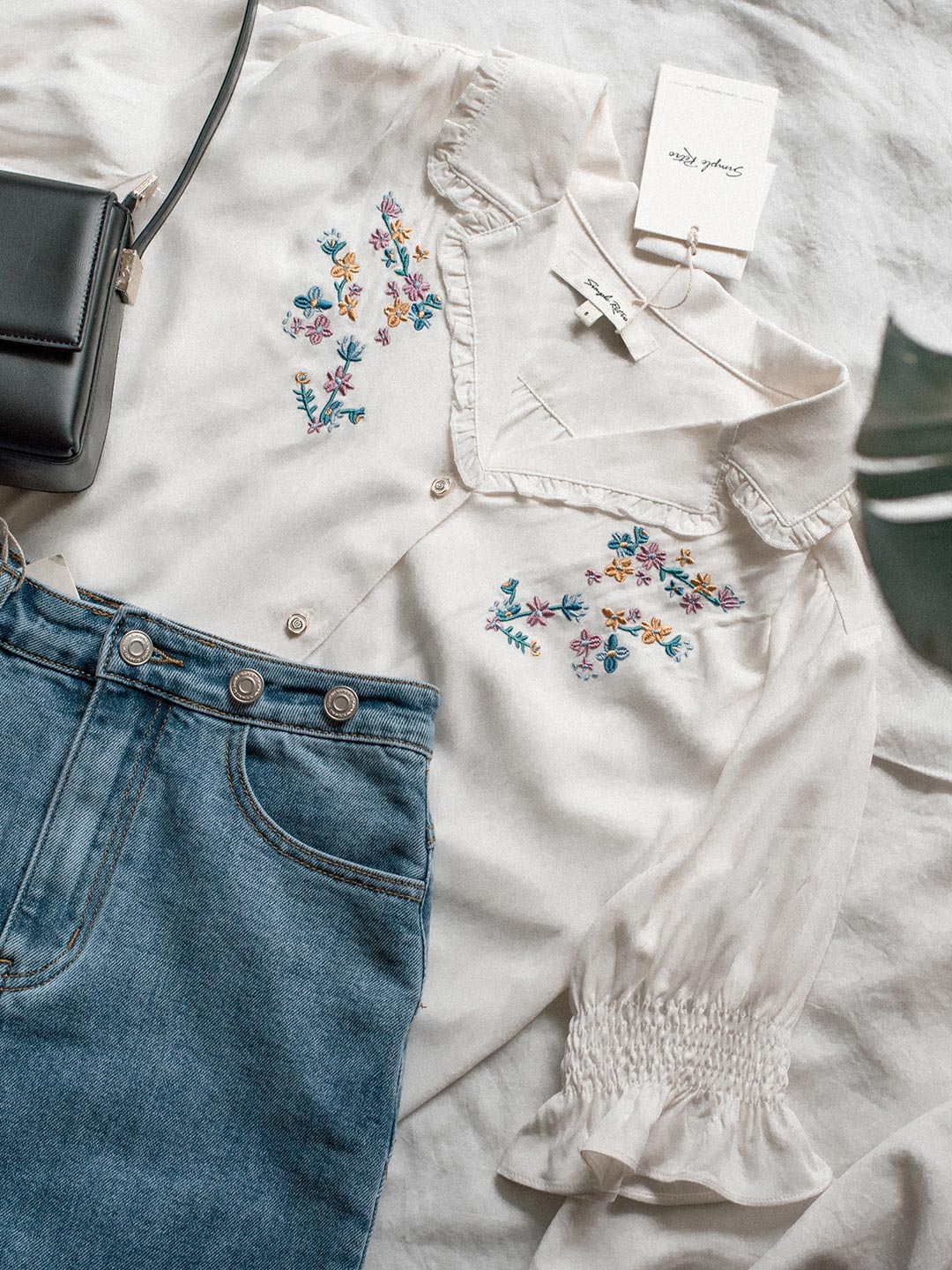 Telse | Bestickte Viskose-Bluse