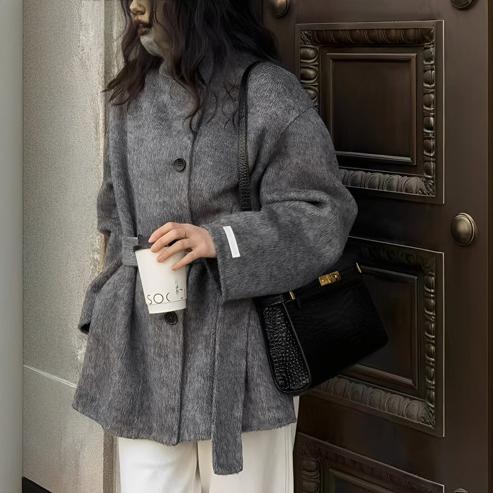 Misai | Eleganter Damenmantel mit Gürtel