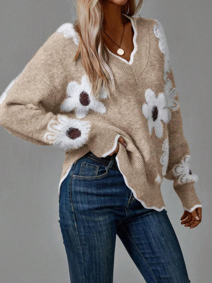 Lynith | Eleganter Floraler Pullover