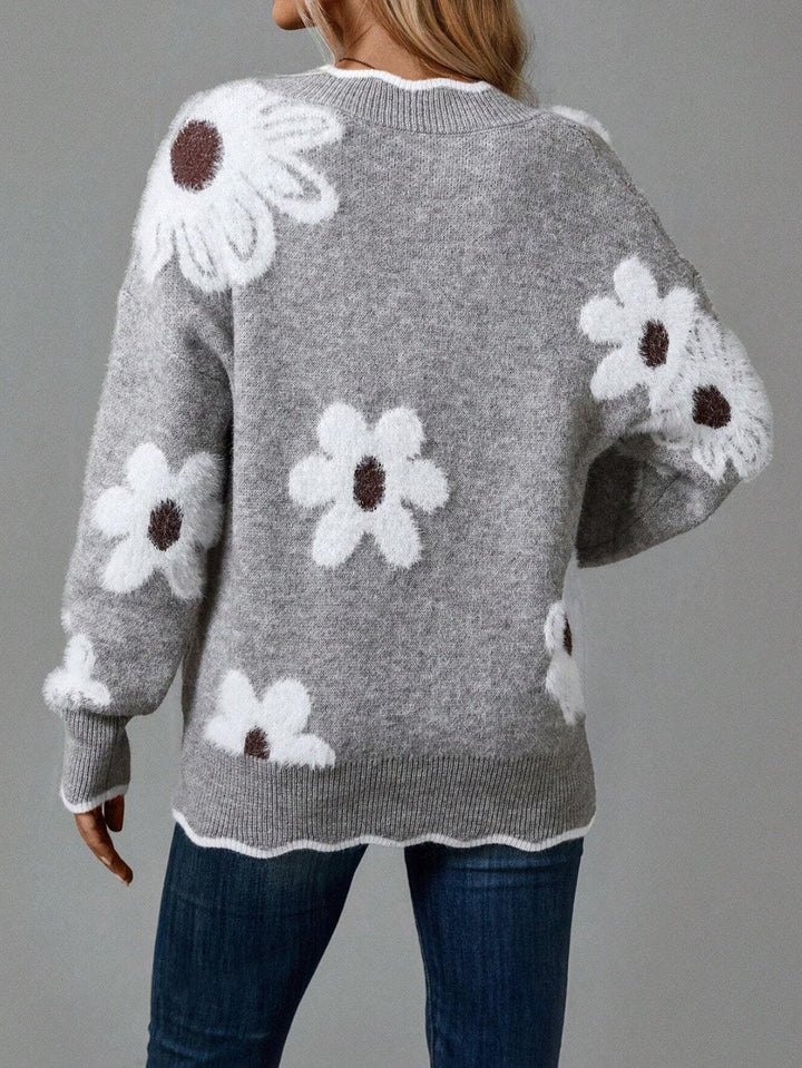 Lynith | Eleganter Floraler Pullover