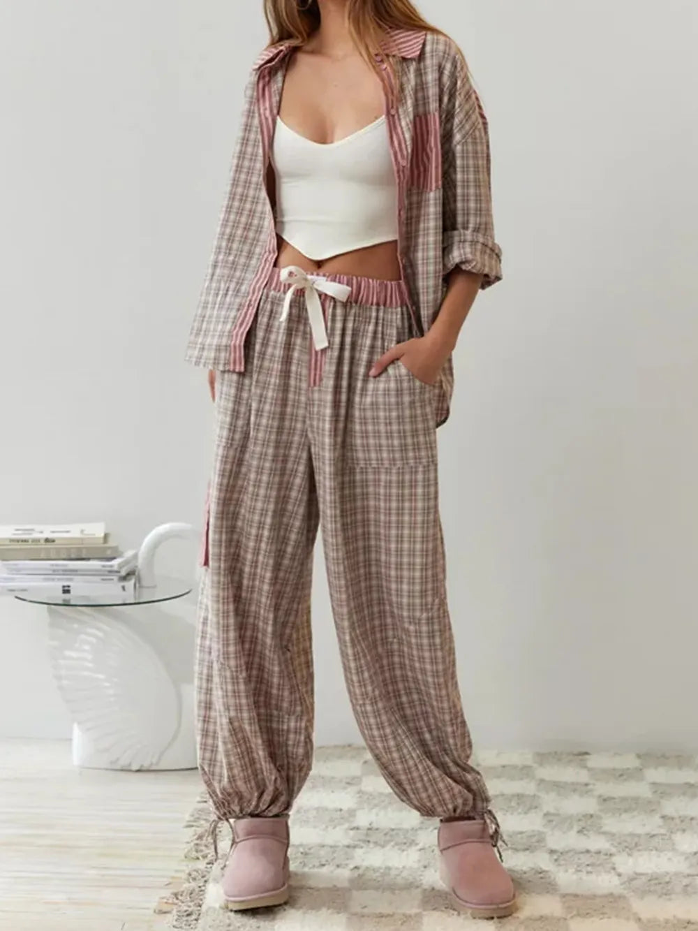 Amelina | Zweiteiliges lässiges Pyjama-Set