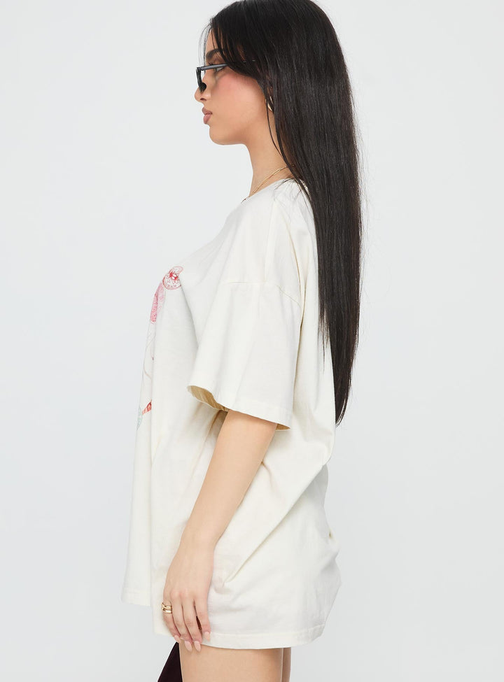 Ida | Oversized Grafikshirt Marshmallow