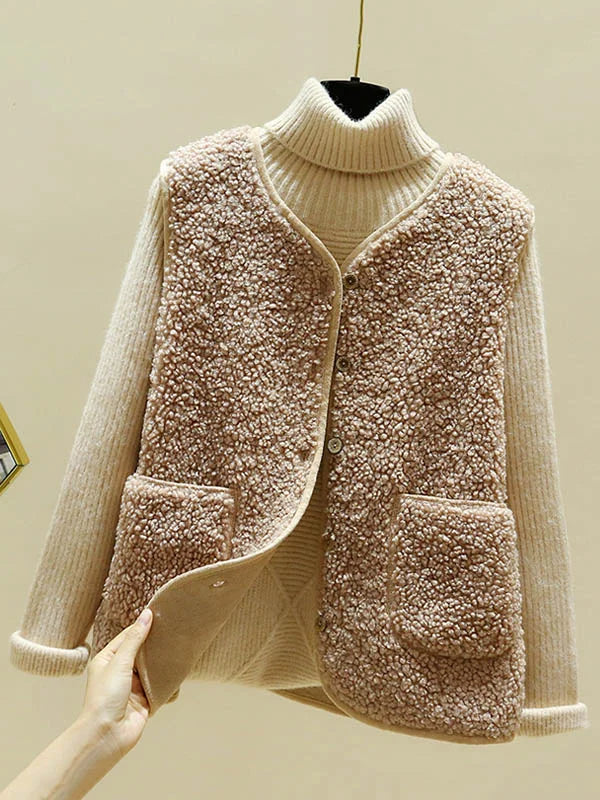 Cornelia | Warme ärmellose Strickjacke aus Lammwolle für Frauen